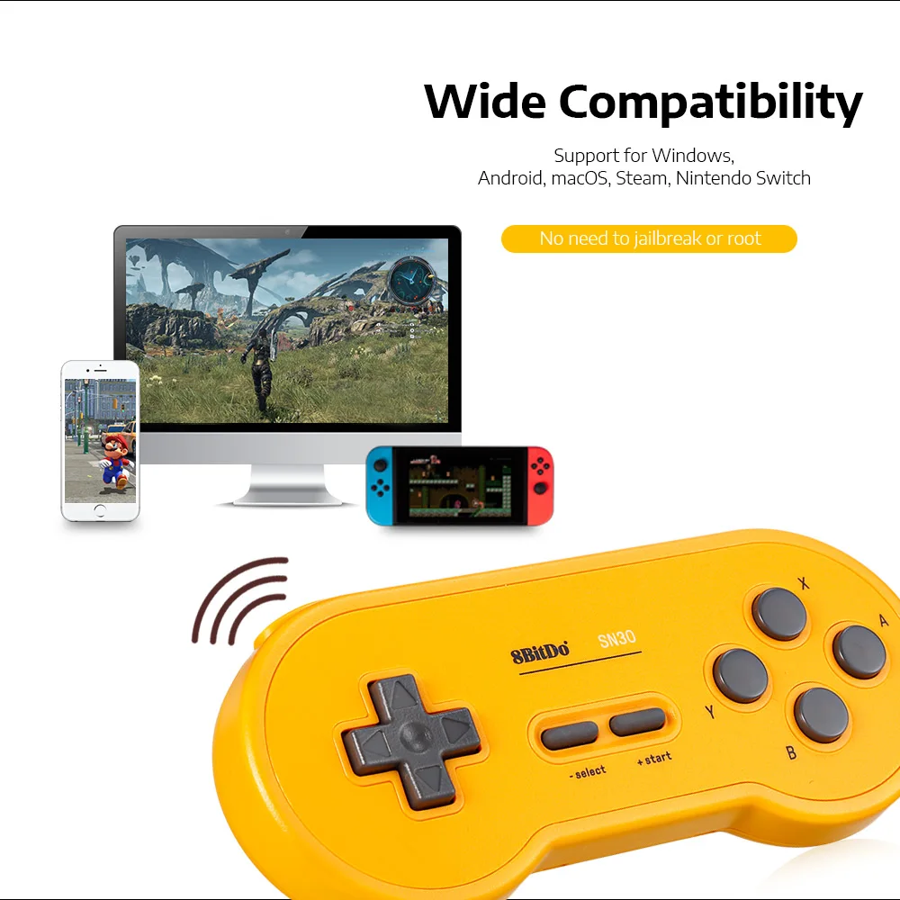 8Bitdo SN30 Bluetooth V4.0 Retro Game Controller / Gamepad