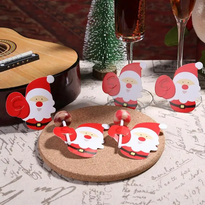 

10pcs Christmas Santa Claus/Penguin Candy Holder Cards Sweet Invitation Cards Home Wedding Party New Year Xmas DIY Decoration