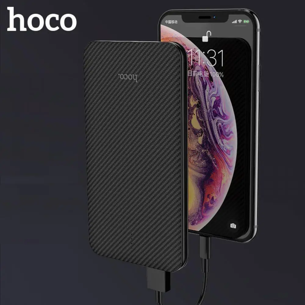 HOCO ультра тонкий 5000 mAh банк силы портативный полимерный Банк батарея mah С