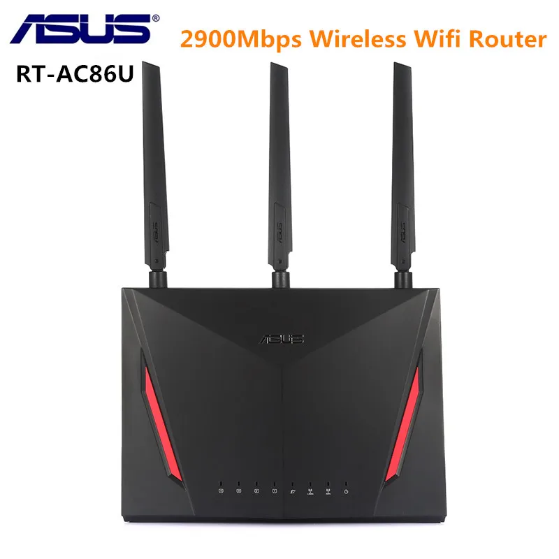 

ASUS RT-AC86U 2900Mbps Wireless Wifi Router Dual Core 512MB RAM 256MB ROM 1.8G Wireless AC/G/N Wifi Router With Antennas