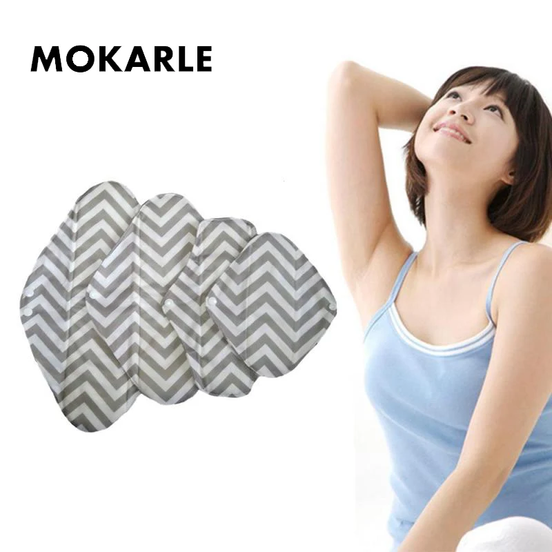 

Menstrual Pads Washable Sanitary Napkin Cloth Bamboo Cloth Reusable Pads For Women The Absorbent Panty Liners Health Care 4 Size