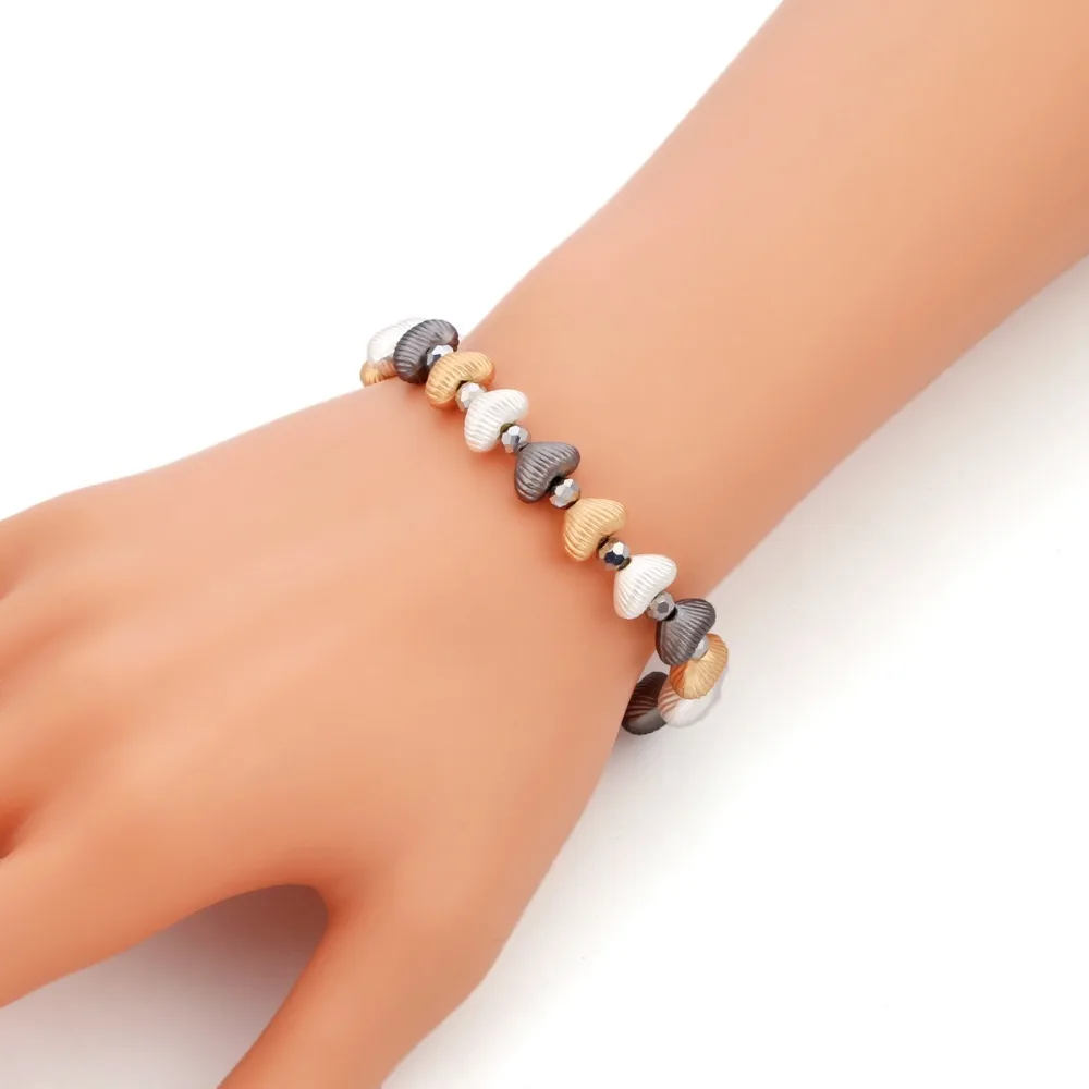 Love Stone Crystal Beads Bracelets For Women Stretched Beaded Rope Adjustable Bohemia Jewelry Gifts Dropshipping 2019 | Украшения и