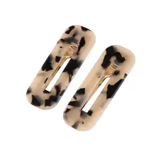 2 шт. уксусная кислота заколки для волос леопардовые заколки квадратные заколки для волос для девочек подарок Прямая