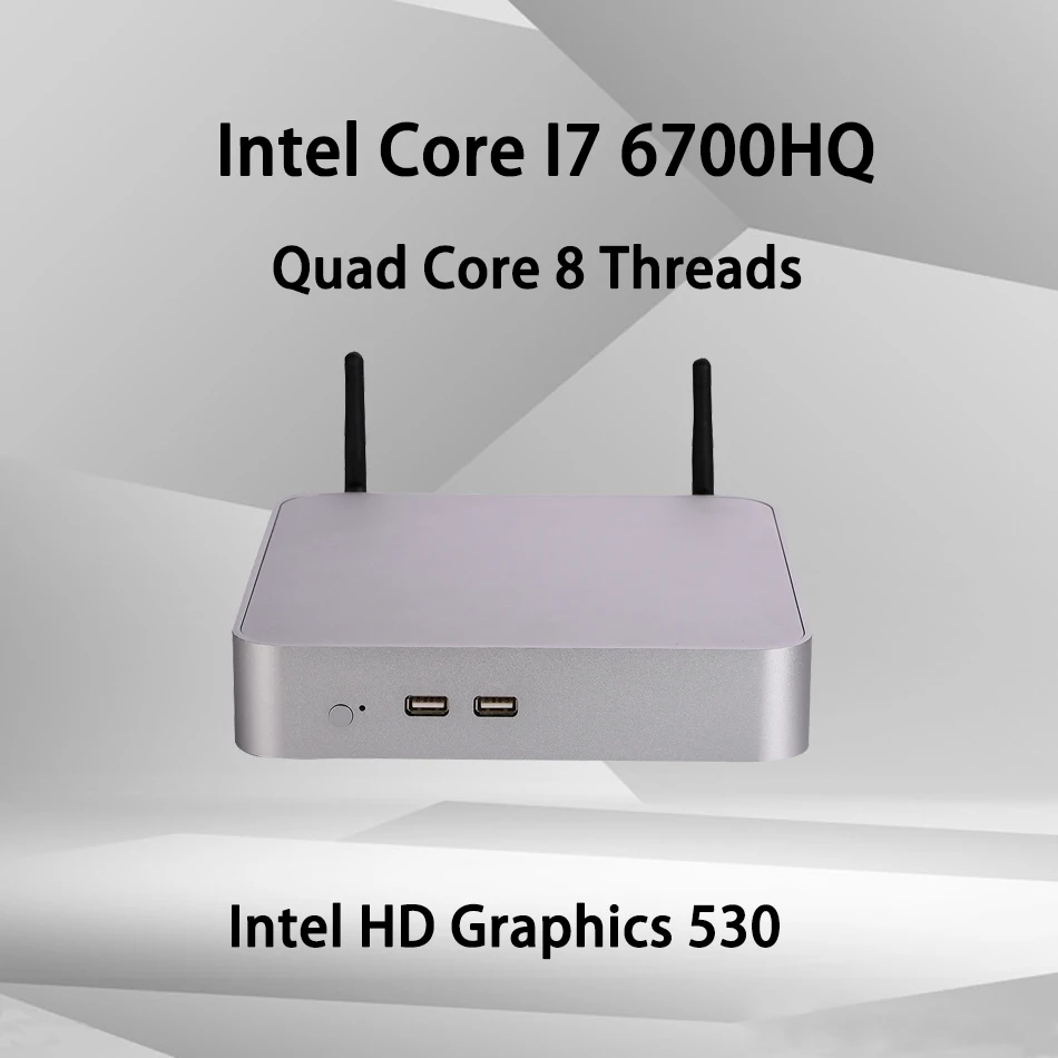 

Fan Mini PC,Intel Core I7 6700HQ,Windows 10/Ubuntu,Silver,[HUNSN BA03L],(WiFi/1HD1.4//1DP1.2/1VGA/4USB3.0/2USB2.0/1LAN)