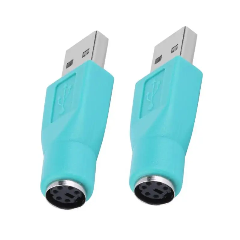 2pcs Ps/2 Female To Usb Male Adapter Converter Connector For Ps2