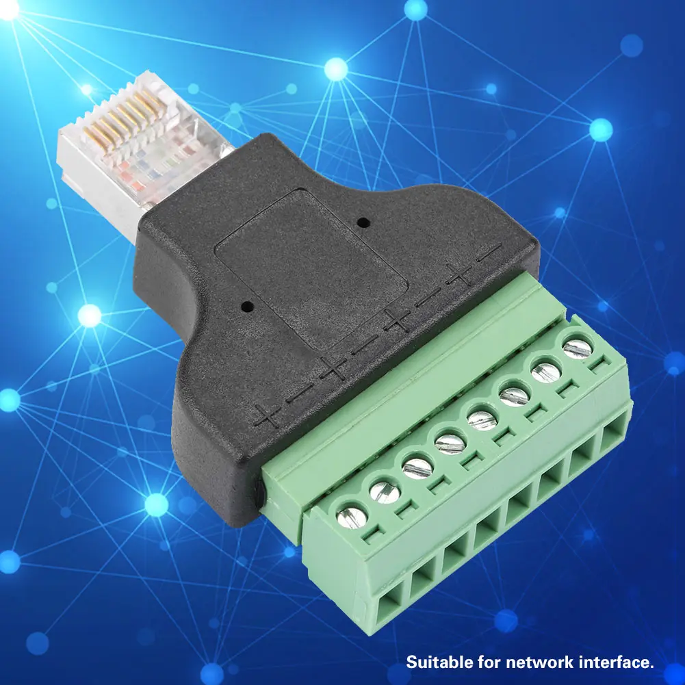 1 шт. 8P8C Ethernet стандартный штекер терминал 8 контактный цифровой адаптер Коннектор