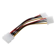 Компьютер Molex 6 дюймов 4 Pin Питание Y сплиттер кабель, 1 Мужской вход в 2 женских выхода