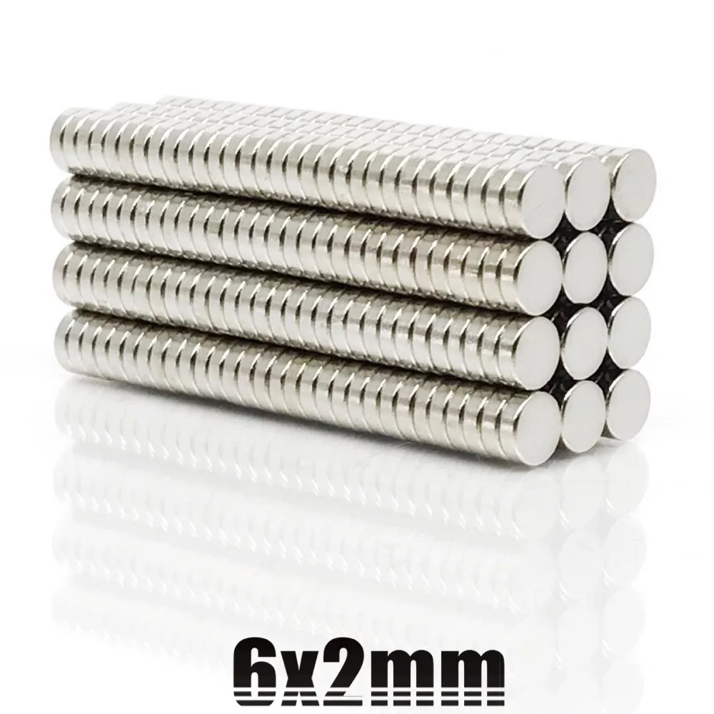 

50Pcs Neodymium Magnet Disc 6x2mm N35 Permanent NdFeB Small Round Super Strong Powerful Magnetic Magnets For Craft 6*2
