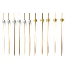 Cure-dents aux fruits 100 pièces 12cm | Cure-dents à Cocktail, perles rondes créatives faites à la main, fournitures de fête de mariage