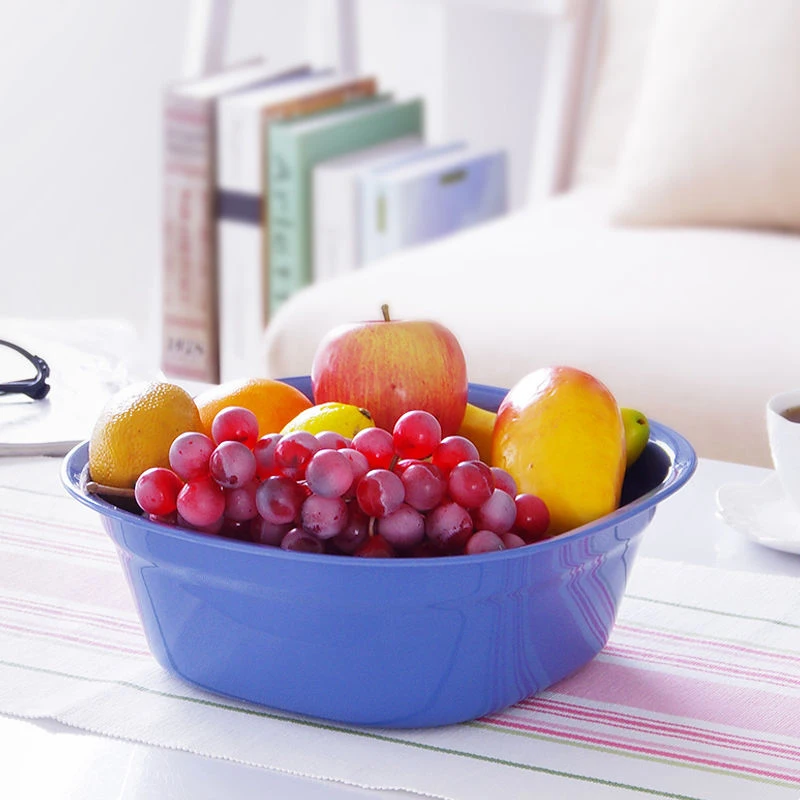 

1pc Kitchen Fruit Plate Vegetable Washing Basin Food Container Pan Fruit Tray Plasitc Storage Trays Storage Tools Basin Basket
