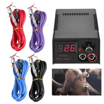 

4 Colors Silicone Hook Line Clip Cord for Interface Tattoo Power Conversion kit Tattoo Power Supply Accessory Clip Cord d