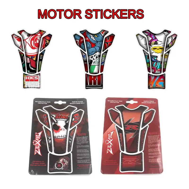 

3D Motor Stickers Car Gas Oil Fuel Tank Pad Protector Cover Decal Fish Shaped Crystal Epoxy Universal Motorcycle Racing Sticker