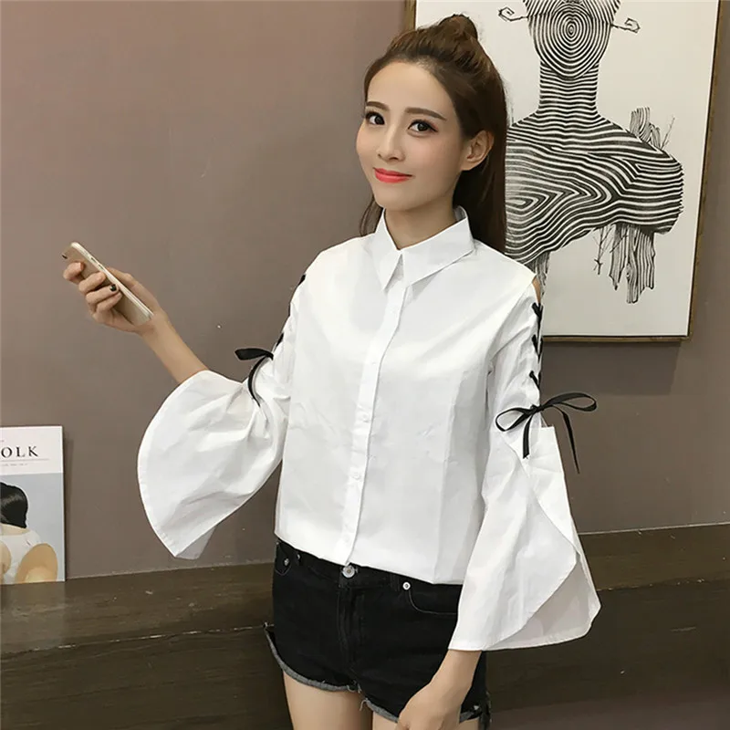flared collar shirt