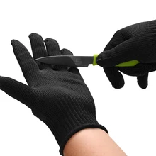 5 уровней защиты порезостойкие перчатки для рыбалки и охоты к порезам перчатки металлической сетк износостойкие Кухня Рабочая Сталь перчатки