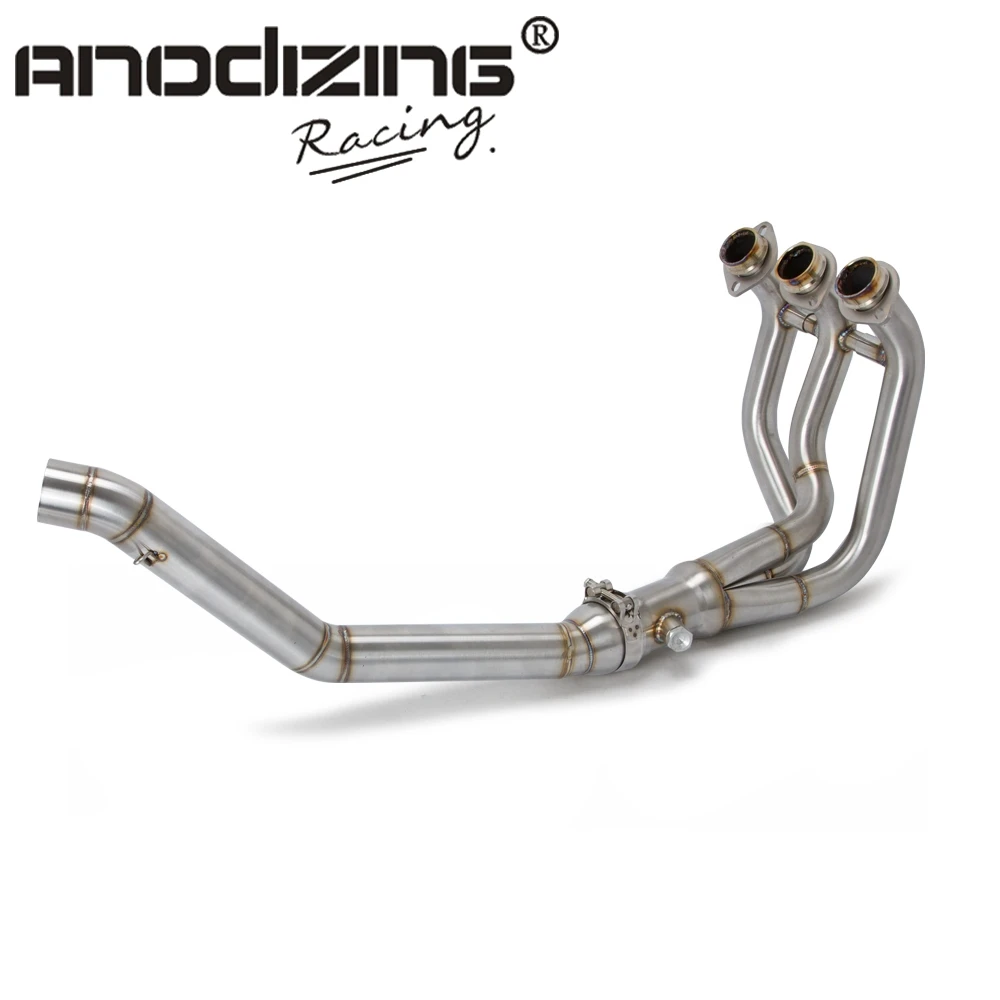 

Motorcycle Header Loop Front Middle Pipe Full Exhaust System For YAMAHA MT-09 MT09 Tracer/TRACER 900/900 GT/FJ-09 2014-2019
