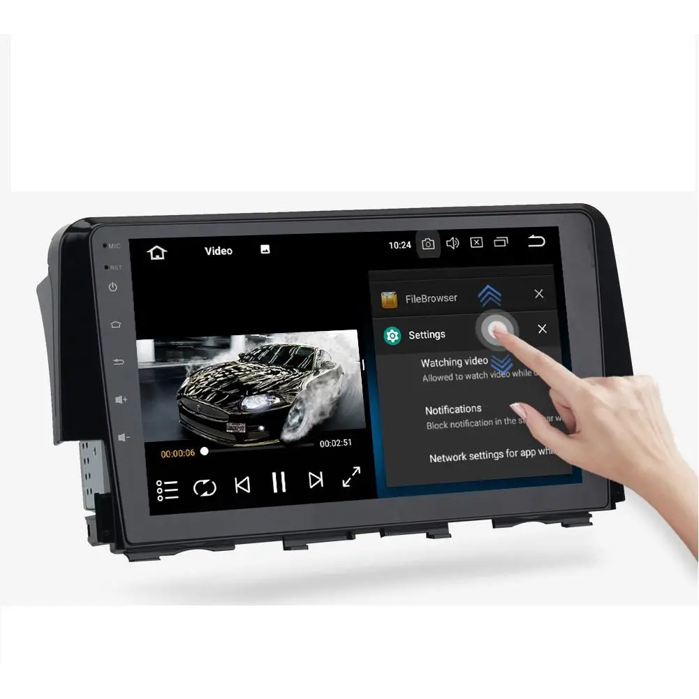 

10.2inch Car radio Multimedia Video Player 1 Din Android 8.0 Car Stereo GPS Radio Player Bluetooth USB for Honda Civic 2016