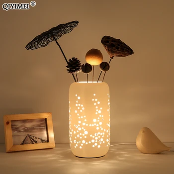

LED Desk Lamp With fake flower style light eye protect for bedroom decoration read gift Flexible Table Lamp Night Light 2 style