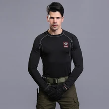 Мужская тактическая футболка армейская футболка Военная Мужская футболка Дышащий С Длинным Рукавом Спортивная Фитнес-стрельба охотничьи футболки