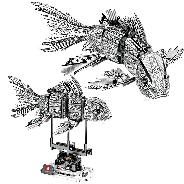 Набор фигурок Sembo 342 строительные блоки шт. профессиональные кирпичи Koi Shark