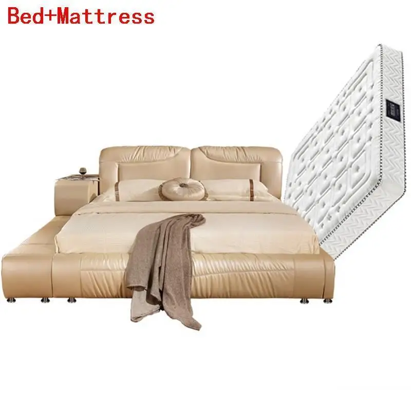 الأثاث الاطفال غرفة قورتو Recamaras طاقم غرفة نوم مضاءة الشقي Letto هل A كاستيللو جلد دي Dormitorio Mueble كاما Moderna السرير