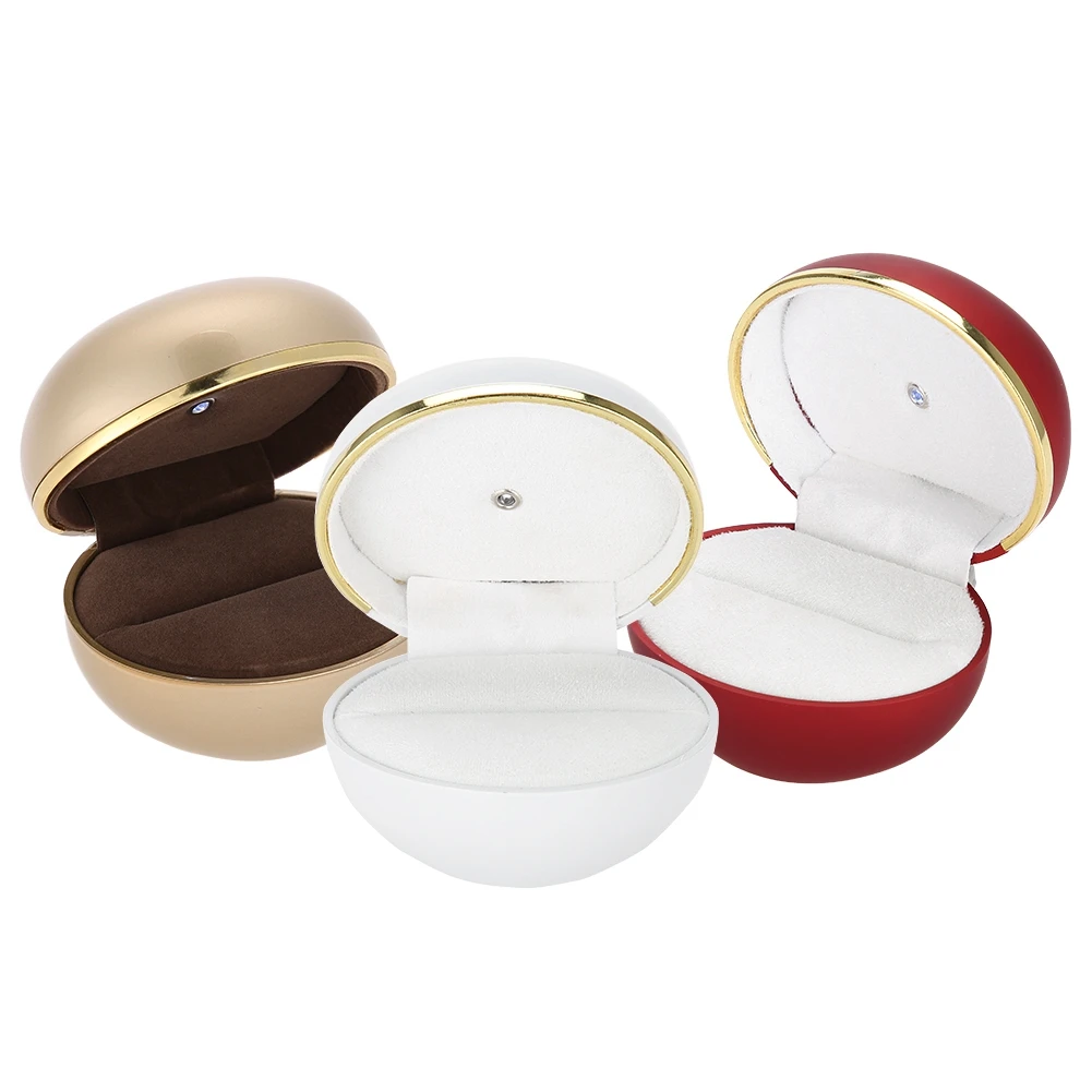 

LED Lighted Earring Ring Gift Box Wedding Ring Jewelry Display Packaging Organizer Storage Box For Engagement