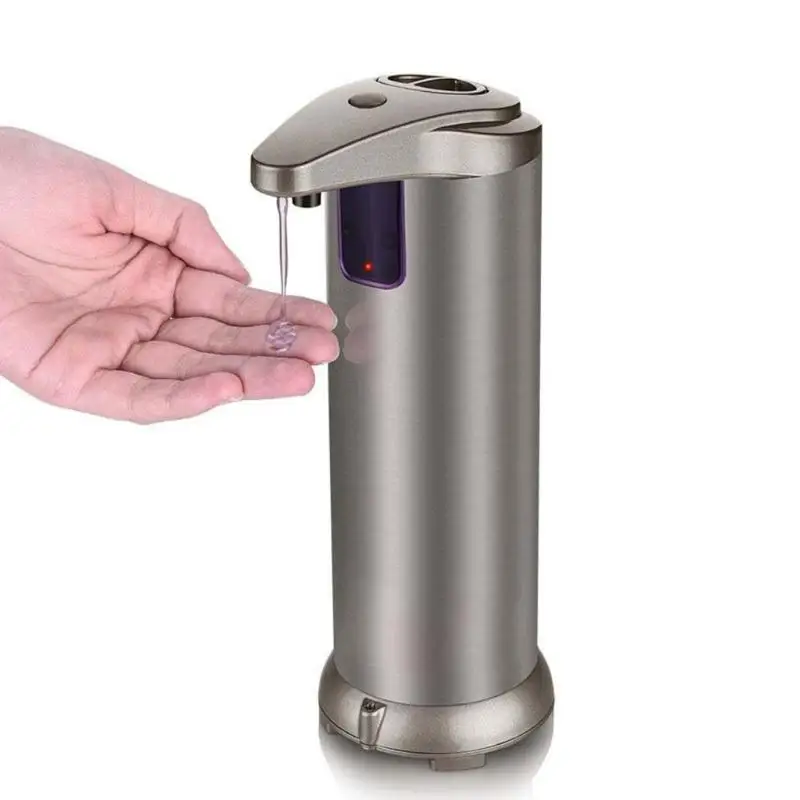 

280ml Automatic Sensor Liquid Soap Dispenser Shampoo Bottle Stainless Steel Sensor Soap Shampoo Dispenser for Bathroom