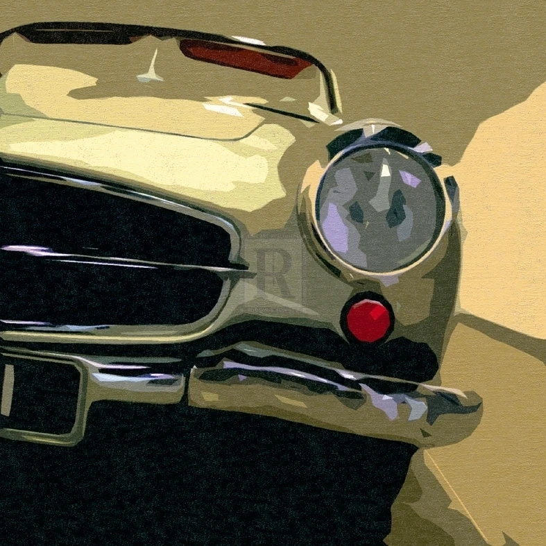Mercedes классический постер печать Малкольм САНДЕРС (20x20) |