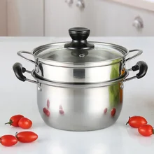 Из нержавеющей стали маленький, для молока лапша суп горшок мини-стимер для завтрака горячий горшок для здоровья ребенка плита для готовки уголь газовая, индукционная плита сковорода