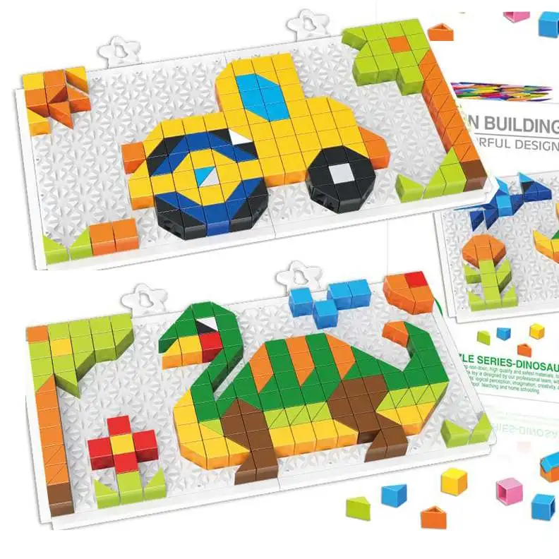 

Big Size DIY Building Blocks Swing Dinosaurs Figures Animal Accessories Toys Vehicle Car Building Blocks Sets For Children