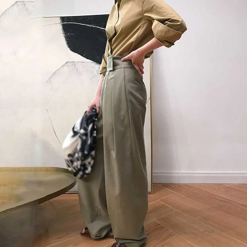 Fashion Women Wide Leg Pants High Waist Long Trousers Solid Casual Female Loose Trousers Fashion Women Wide Leg Pants High Waist Long Trousers Solid Casual Female Loose Trousers