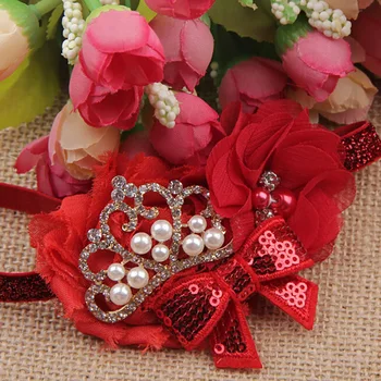 

Crown Pearl Flower Baby Girl Headbands Newborn Baby Headband Hair accessories Hair Band Photography Props