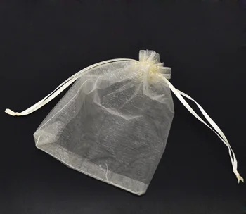 

Pale Yellow Drawable Organza Wedding Gift Bags&Pouches 16x13cm, 50PCs (B10906)