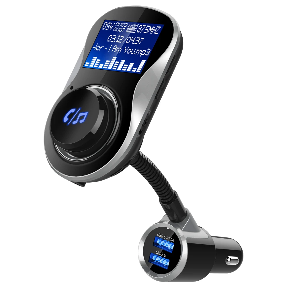 

Big Screen Handsfree Bluetooth Car Kit V4.1+EDR Auto FM Transmitter Modulator Stereo MP3 Player Bluetooth Voiture