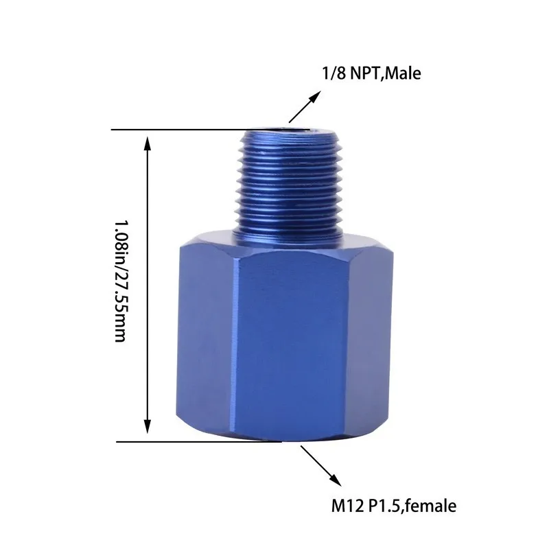 ESPEEDER M12 до 1/8 NPT алюминиевый Датчик резьба адаптер Редуктор датчик давления масла