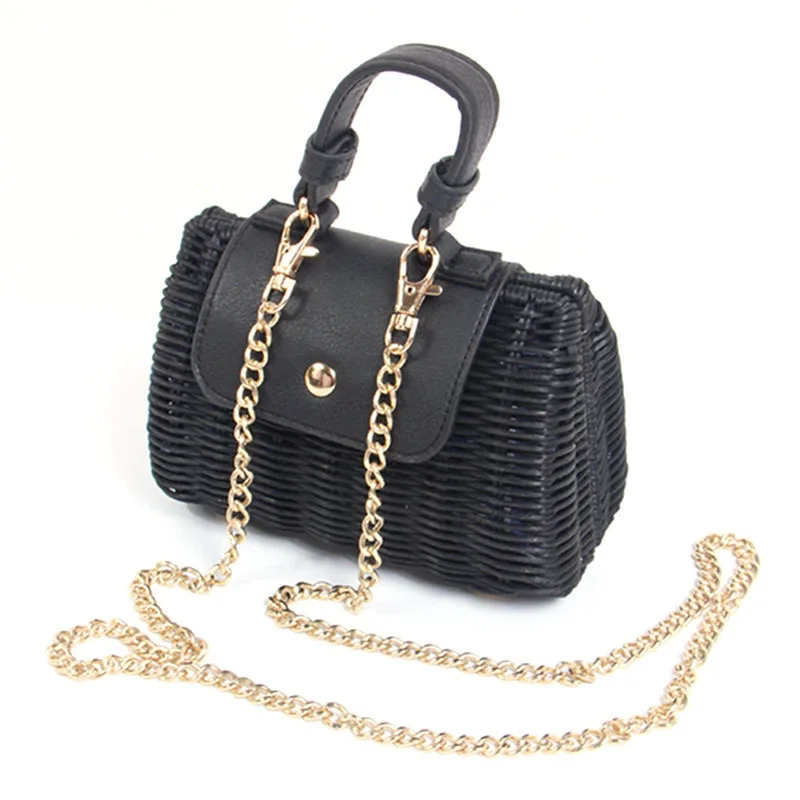 

Bohemian Bali Rattan Bags For Women Small Beach Handbags Summer Vintage Straw Bag Handmade Crossbody