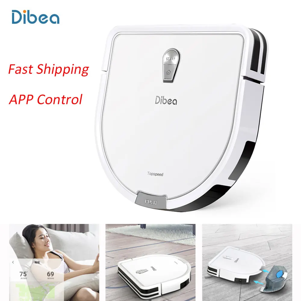 

Dibea GT200 1200Pa Suction Smart Gyroscope Robotic Vacuum Cleaner Automatic Intelligent Cleaning Robot APP Control