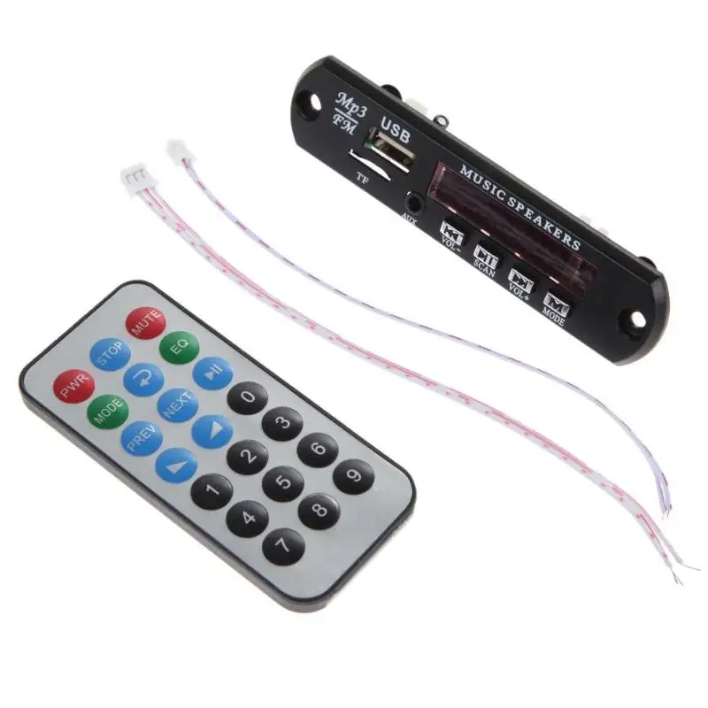 USB TF FM радио с пультом дистанционного управления Автомобильная Музыка MP3 WMA