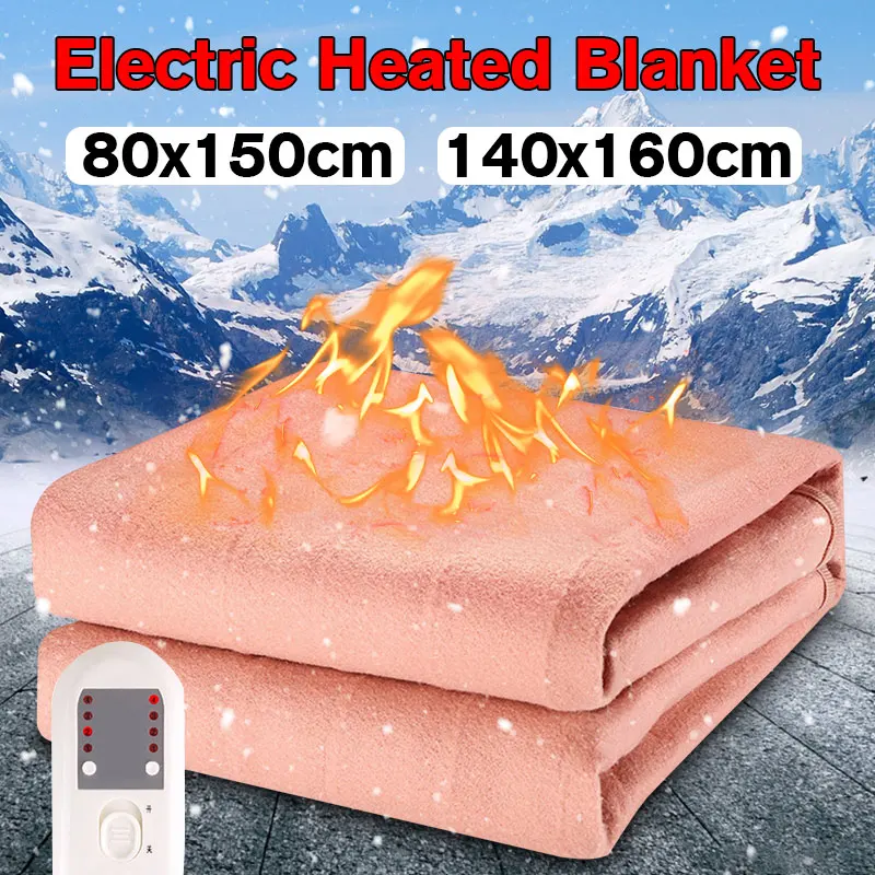 140x160cm Electric Blanket Waterproof Electric Heated Blanket 4gear