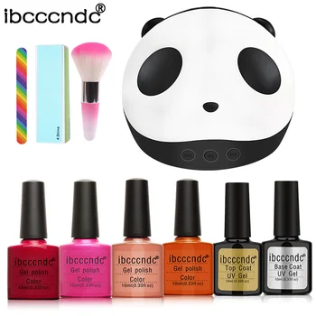 

Nail Art Kit 4pcs 10ml Gel Nail Polish Base and Top Coat Nail Art Sets 36W UV LED Lamp Nail Dryer Tools Manicure Pedicure