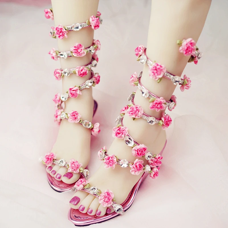 fuchsia gladiator sandals