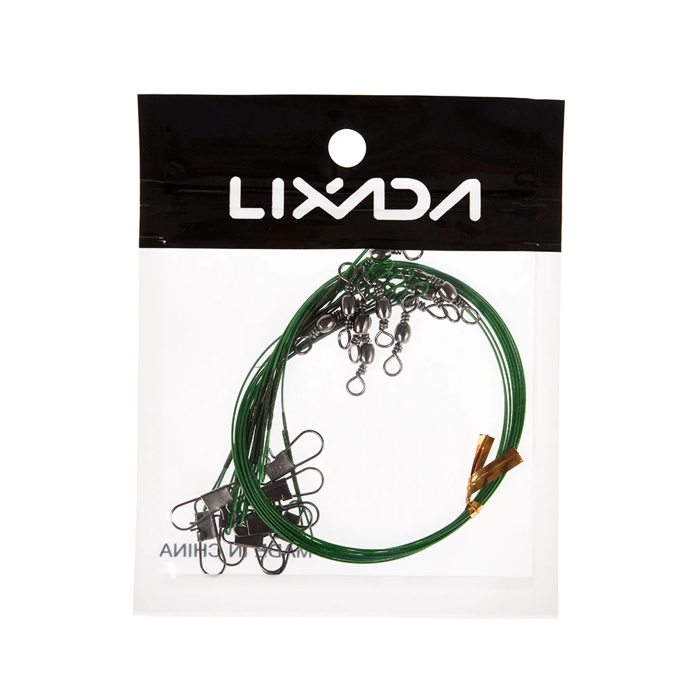 Lixada 10 шт./лот рыболовная проволочная установка с защелкой и вертлюгом нейлоновым