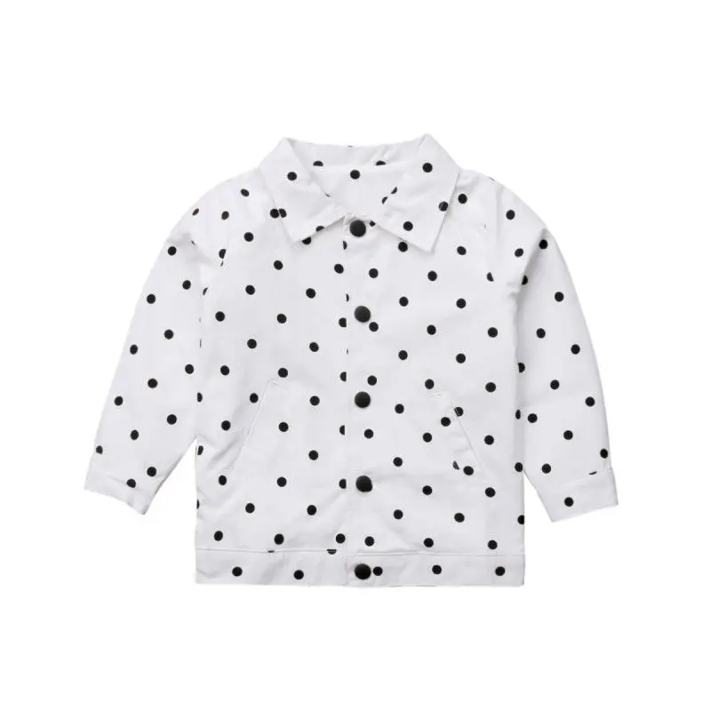 Rainbow Kids Toddler Girl Boy Jackets Coat Infant Polka Dot Cotton