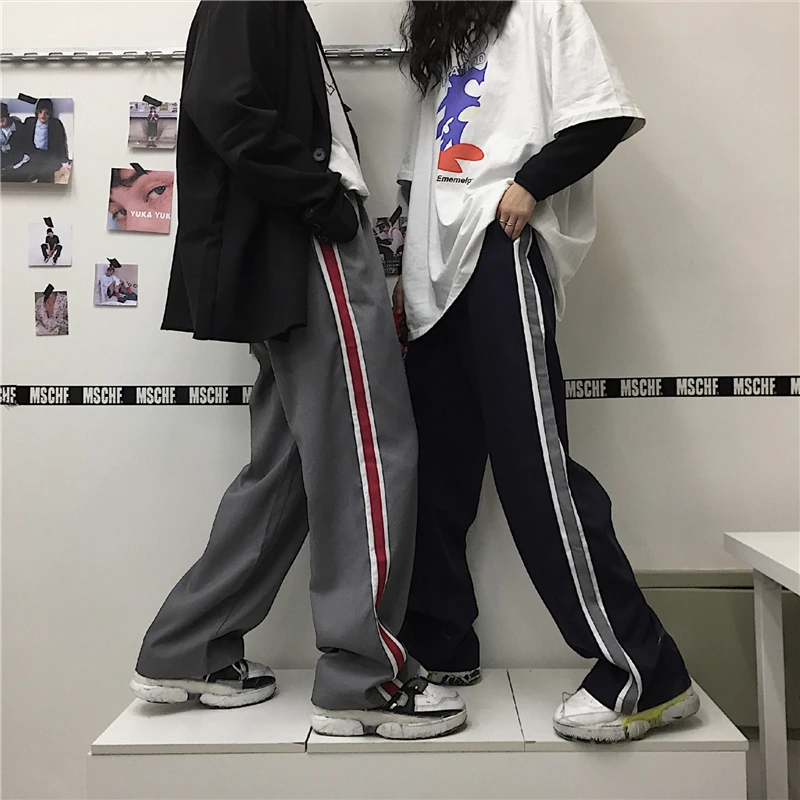 

Men's Trousers 2019 Spring New Loose Casual Pants Youth Fashion Pants Hong Kong Style Trousers Harajuku Style Youth Men's Pants