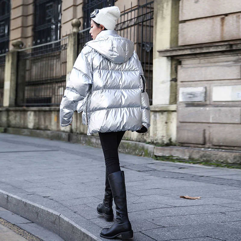 À Chaud Femmes Manteau Coton Épaissir Silver Coréen Rembourré Harajuku 2018 Capuche Casual Co025 Veste Parkas Argent Femme Hiver qFnOx7gAw