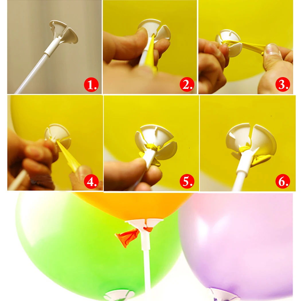 200 шт 15,75 ''воздушные шарики разных цветов пластиковый надувной шар держатели с чашками для вечерние