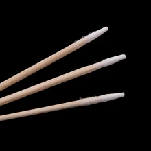 100 шт. ватные палочки лабораторная деревянная ручка макияж аппликатор 10 см-отлично подходит для ухода за раной макияж приложения хобби ремесла