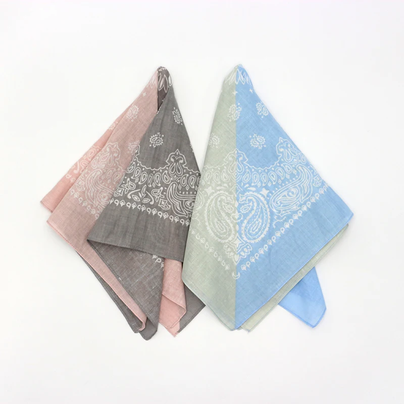 

Cotton Bandanas Ladies Pink Blue Paisley Squares Neck Scarf Women Hairband Headband Handkerchief
