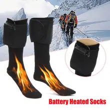Теплые хлопковые носки с подогревом спортивные лыжные носки зимние гетры для ног электрические согревающие носки батарея мощность для мужчин женщин высокое качество