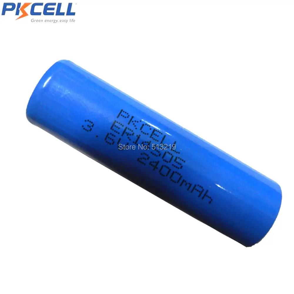 4 шт. PKCELL ER14505 батарея 3,6 v AA 2400mah литиевые батареи er 14505 liSOCL2 батареи для gps отслеживания, камеры