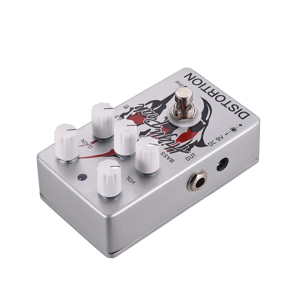 Caline CP-69 Silver Electric Guitar Distortion Effect Pedal EQ with True Bypass Acoustic Guitar Pedals Full Metal Shell